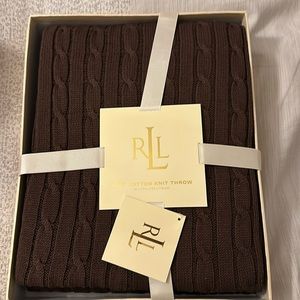 Ralph Lauren 100% Cotton Knit Throw